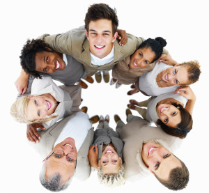 Business group showing teamwork