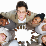 Business group showing teamwork