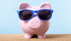 Piggy Bank on beach vacation